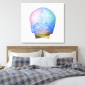 人間の背面スカル キャンバスプリント (インサイチュ (寝室))