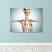 人間の胸郭と脊髄の概念像 キャンバスプリント (インサイチュ (ウッドフロア))