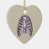 人間の胸郭の骨 セラミックオーナメント (右)