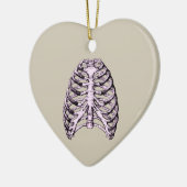 人間の胸郭の骨 セラミックオーナメント (左)