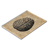 人間の脳のヴィンテージのイラストレーション辞書の芸術 ノートブック (左側)