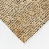 人間の脳のヴィンテージのイラストレーション辞書の芸術 フリースブランケット (角)