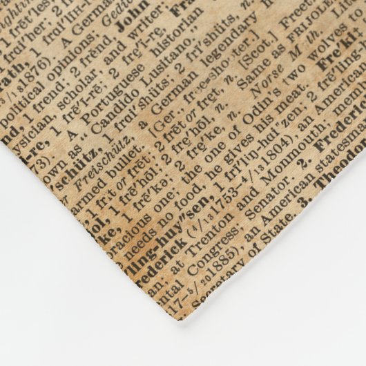 人間の脳のヴィンテージのイラストレーション辞書の芸術 フリースブランケット (角)