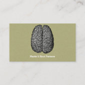 人間の脳のヴィンテージのイラストレーション 名刺 (正面)