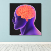 人間の脳の概念像1 キャンバスプリント (インサイチュ (ウッドフロア))