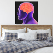 人間の脳の概念像1 キャンバスプリント (インサイチュ (寝室))