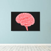 人間の脳の概念像4 キャンバスプリント (インサイチュ (ウッドフロア))