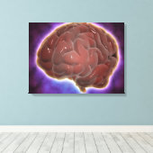 人間の脳の概念像6 キャンバスプリント (インサイチュ (ウッドフロア))