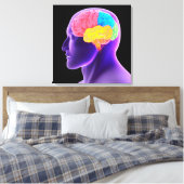 人間の脳の概念像7 キャンバスプリント (インサイチュ (寝室))