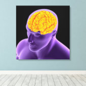 人間の脳の概念像8 キャンバスプリント (インサイチュ (ウッドフロア))