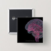 人間の脳の背面図 缶バッジ (正面&裏面)