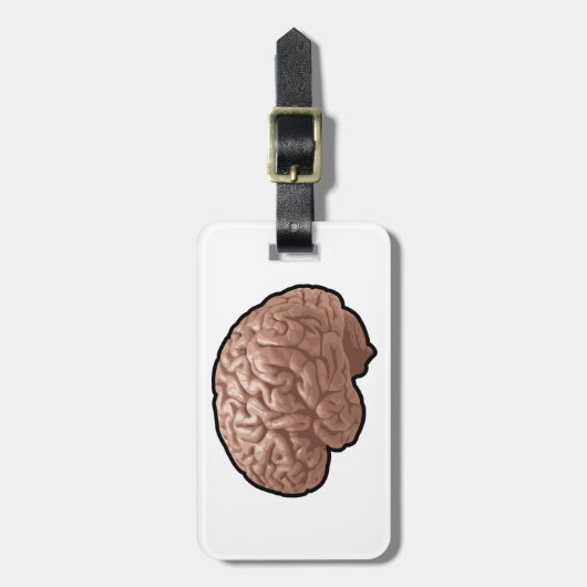 人間の脳の荷物タグ ラゲッジタグ (正面縦)