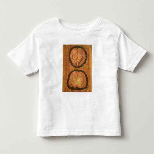 人間の脳の解剖スケッチ トドラーTシャツ (正面)