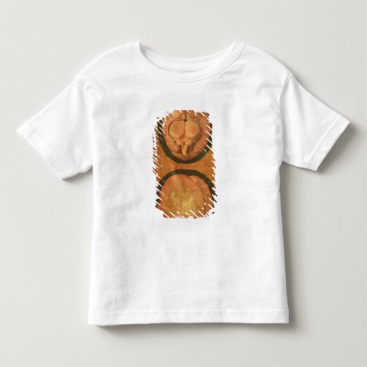 人間の脳の解剖スケッチ トドラーTシャツ (正面)