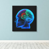 人間の脳を伸ばしたキャンバスのプリント キャンバスプリント (インサイチュ (ウッドフロア))