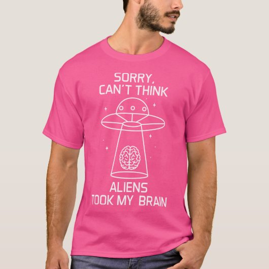 人間の脳を盗むUfoエイリアン Tシャツ (正面)