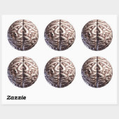 人間の脳ステッカー ラウンドシール (シート)