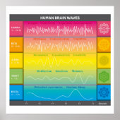 人間の脳波図 – 虹の色 ポスター (正面)