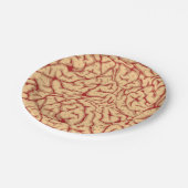人間の脳|の気色悪い頭脳沢山におもしろいなハロウィン ペーパープレート (アングル)