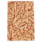 人間の脳|の気色悪い頭脳沢山におもしろいなハロウィン ミディアムペーパーバッグ (裏面)