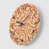 人間の脳|の気色悪い頭脳沢山におもしろいなハロウィン ラージ壁時計 (傾斜)
