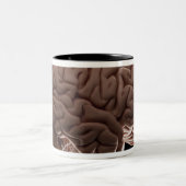 人間の脳、スタジオの打撃のモデル ツートーンマグカップ (中央)