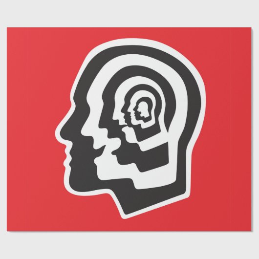 人間の脳、感情、心理学 – 抽象芸術病 ラッピングペーパー (フラット)