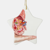 人間の腎臓のの中のが付いているモデルを示すことを渡して下さい セラミックオーナメント (右)