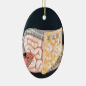 人間の腸または腸のモデルの把握に人を配置して下さい セラミックオーナメント (右)