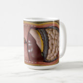 人間の臓器、胸郭 コーヒーマグカップ (正面右)