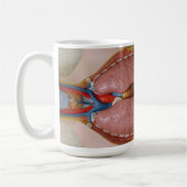 人間の臓器、胸郭 コーヒーマグカップ (左)