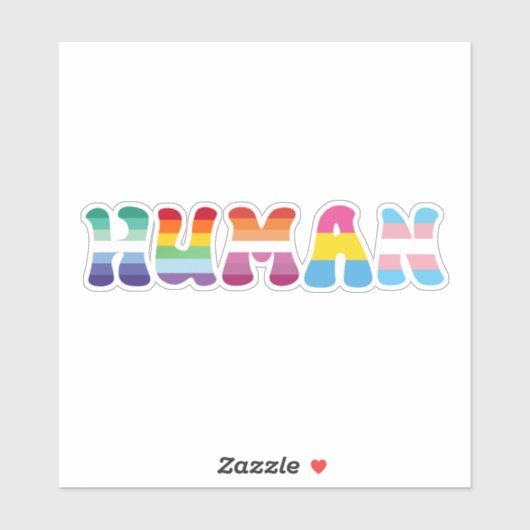 人間の虹の旗 シール (シート)