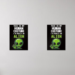 人間の衣装エイリアン – 編集可能な文字プリントセット