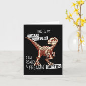 人間の衣装ディノハロウィーンフリーキンヴェロキラプトル カード (黄色い花)