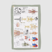 人間の解剖図 ゴルフタオル (正面)