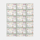 人間の解剖図 フリースブランケット (正面)