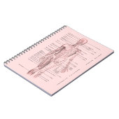 人間の解剖学の医学の図表のパーソナライズな学校 ノートブック (左側)