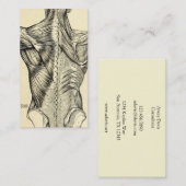 人間の解剖学の芸術の背筋(1890年頃) 名刺 (正面/裏面)