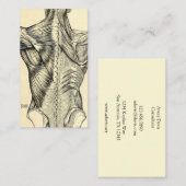 人間の解剖学の芸術の背筋(1890年頃) 名刺 (正面/裏面)