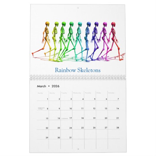 人間の解剖学 カレンダー (3月 2026)