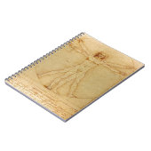 人間の解剖学、レオナルド・ダ・ヴィンチ著Vitruvianの人 ノートブック (左側)