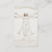人間の解剖学：ヴィトルヴィアン・マン(レオナルド・ダ・ヴィンチ) 名刺 (裏面)