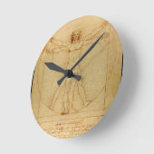 人間の解剖、ビトルビアンマン、レオナルド·ダ·ヴィンチ ラウンド壁時計 (傾斜)