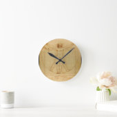 人間の解剖、ビトルビアンマン、レオナルド·ダ·ヴィンチ ラウンド壁時計 (ホーム)