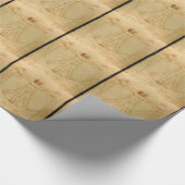 人間の解剖、ビトルビアンマン、レオナルド·ダ·ヴィンチ ラッピングペーパー (角)