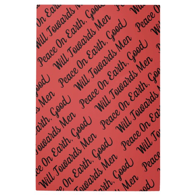 人間の言葉に対する地上の善の意志 メタルプリント (正面)