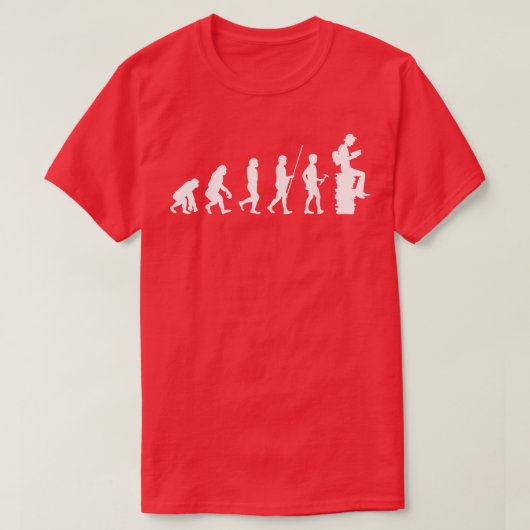 人間の進化の本読虫の本の恋人のライブラリ Tシャツ (デザイン正面)