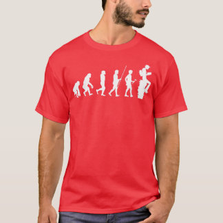 人間の進化の本読虫の本の恋人のライブラリ Tシャツ