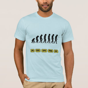 人間の進化シルエット Tシャツ