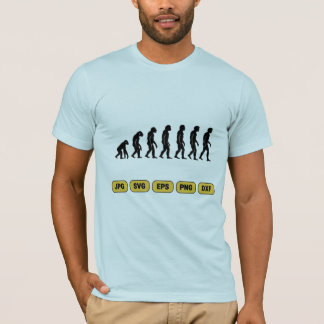 人間の進化シルエット Tシャツ
